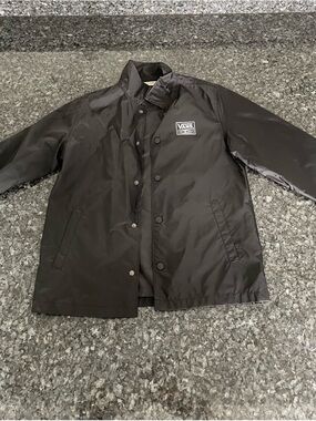 Vans Black Logo Windbreaker Coach Jacket